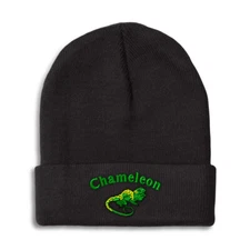Beanies for Men Chameleon Winter Hats for Women Acrylic Skull Cap 1 Size