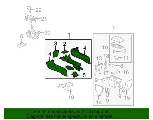 Original GM 2005-2006 Buick LaCrosse Cubierta Consola Central Frontal Neutral 19207237 Foto 2 de 2