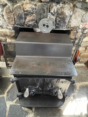 Fisher “Grandma Bear” wood burning stove, fire view screen. Pick up  Brewster, N | eBay