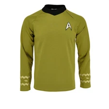 The Original Series Captain Kirk Gold Shirts Uniform TOS Starfleet Mens Tops
