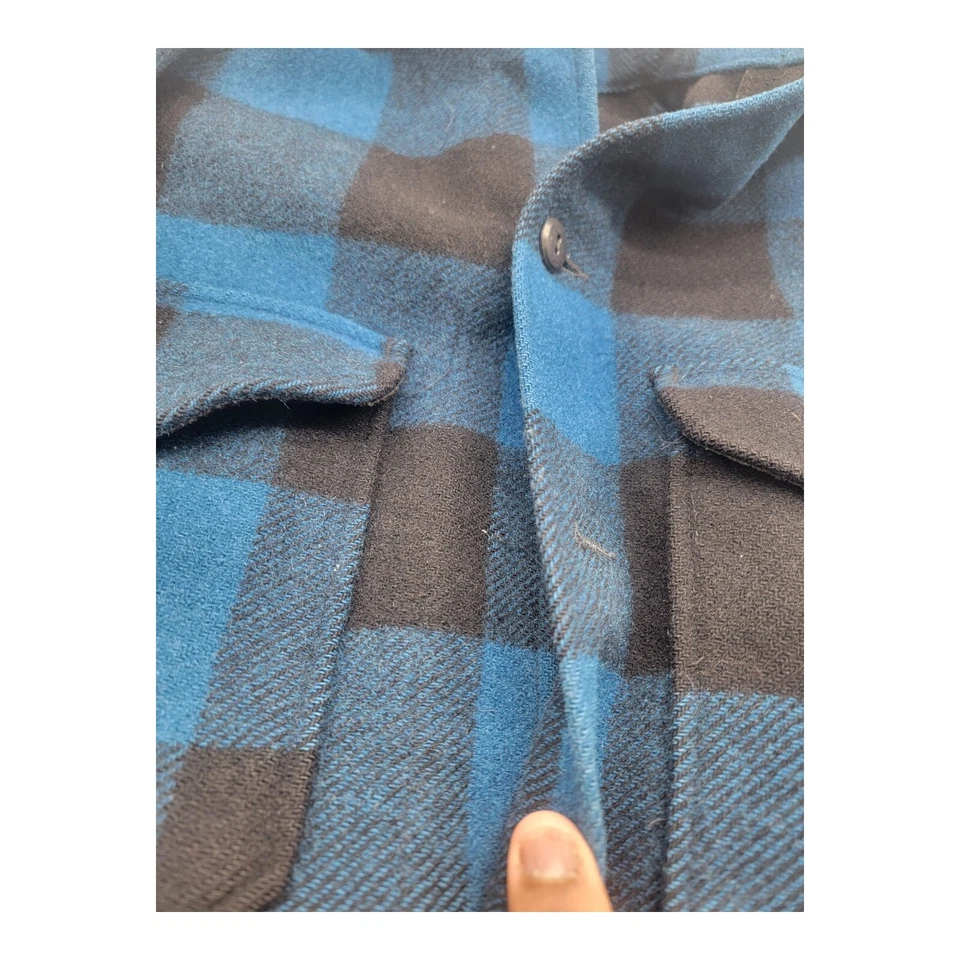 Pendleton Jacket Men L Blue Mackinaw Plaid Preppy Western Cruiser Gorpcore USA - Image 4 of 4