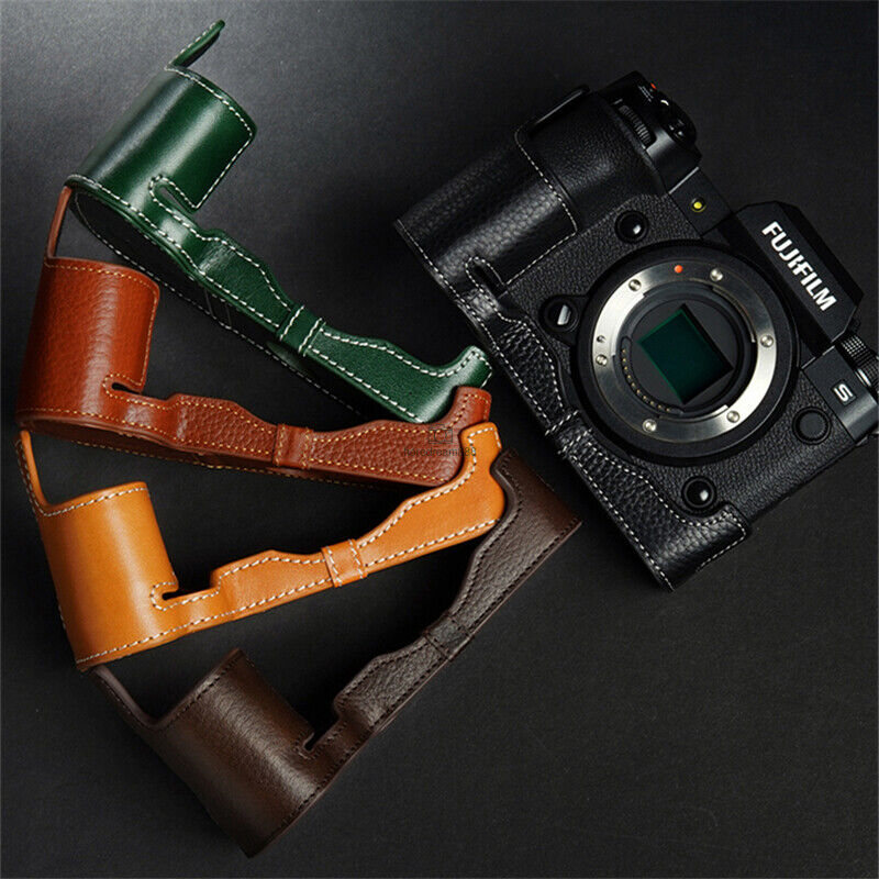Leather Half Case For Fujifilm XH2s X-H2S Camera Retro Cover Insert TP  Handmade