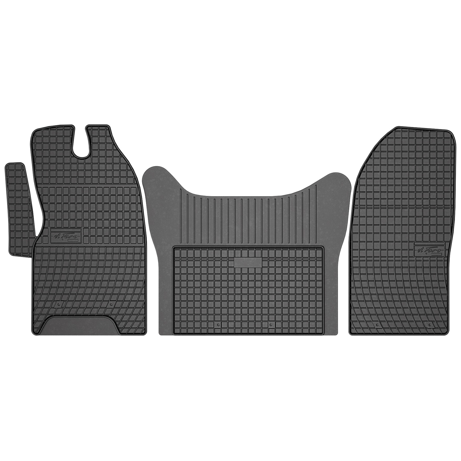 Tapis de sol Frogum El Toro Iveco Daily 2014 caoutchouc noir set complet antiderapant