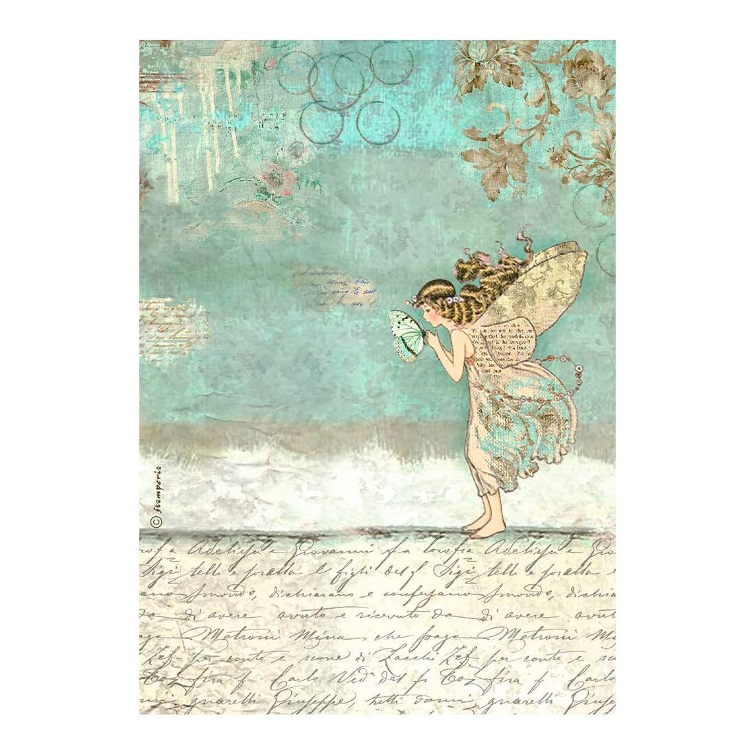 Stamperia A4 Rice Paper for Decoupage - Wonderland - Woodland Fairy - DFSA4930