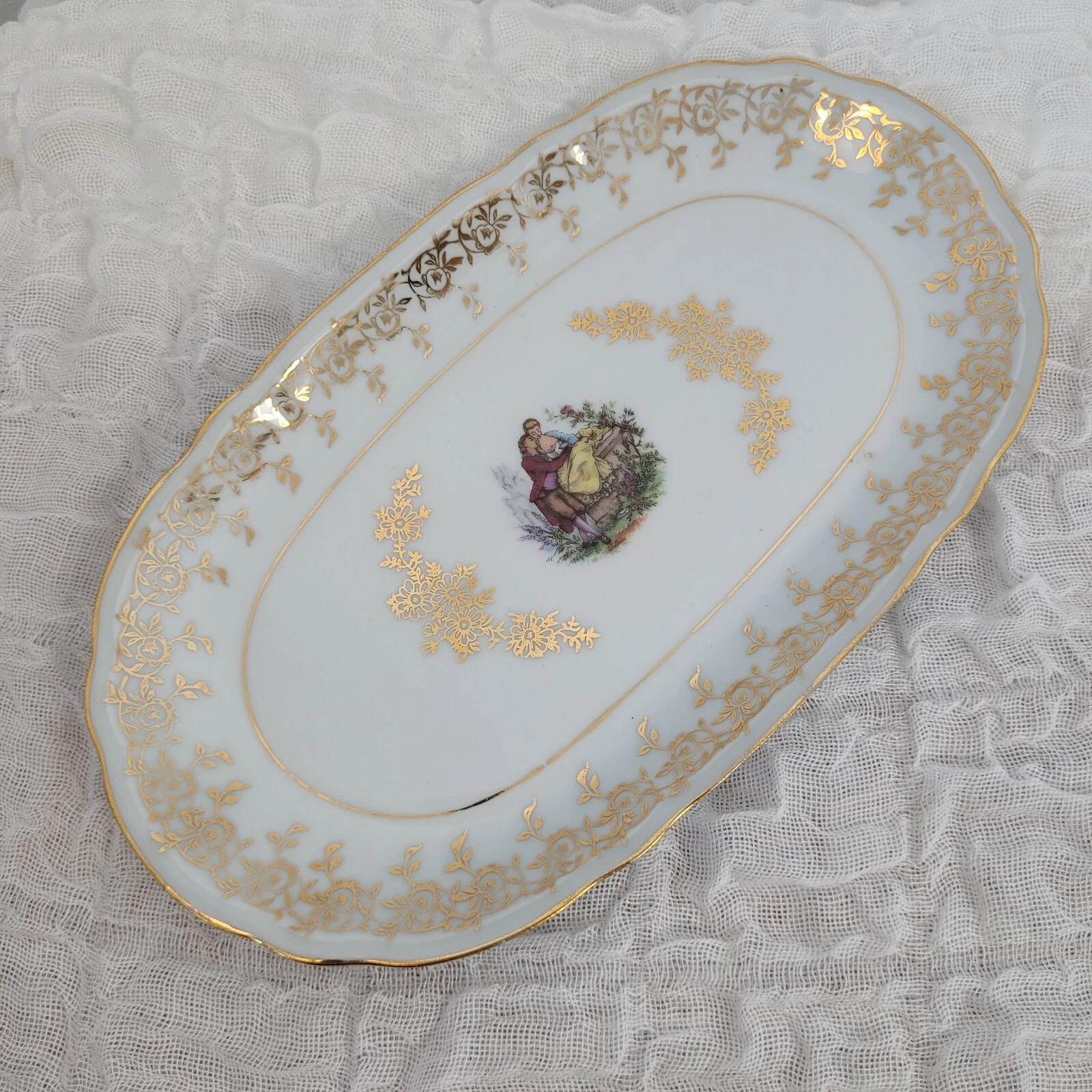 Vintage Porcelain Serving Butter Dish De La Compagne Nationale France