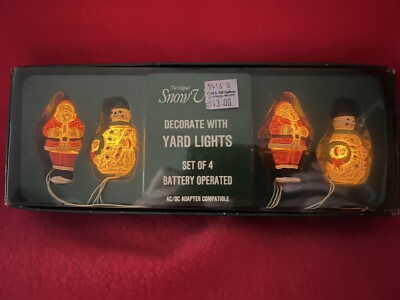 Department 56 The Original Snow Village Decorative Yard Lights Tested & Working