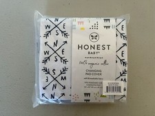 Honest Baby 100 Organic Cotton Changing Pad Cover Compass Pattern 16 X 32 NEW