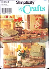 Purses Handbags Bags Makeup Books Travel Cases Desk Sewing Simplicity 8069