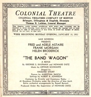 FRED & ADELE ASTAIRE RARE 1932 THE BAND WAGON PROGRAM WITH WIZARD OF OZ