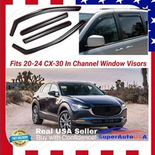 For Mazda CX-30 2020-2024 In-Channel Vent Window Visor Sun Rain Guard Deflectors