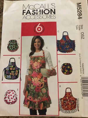  McCALL'S #M5284 - LADIES ( 6 EASY STYLE ) HALF & FULL APRON PATTERN S-XL FF