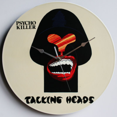 Talking Heads - Psycho Killer - Single Art (1977) - 12 Zoll Vinyl Schallplattenuhr