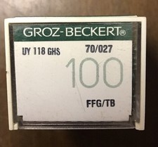 100 GROZ-BECKERT INDUSTRIAL SEWING MACHINE NEEDLES 118GHS SIZE 70/027