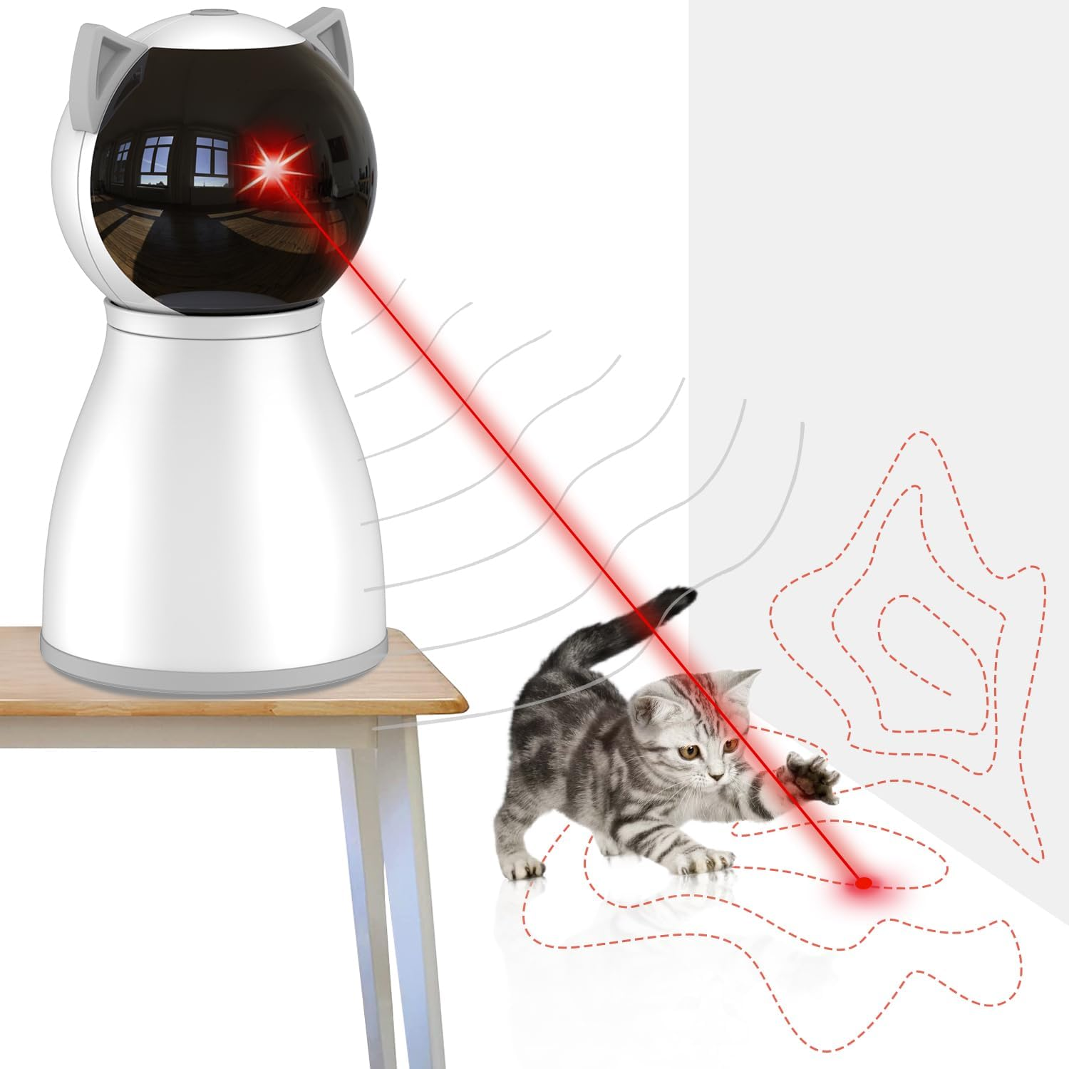 YVE LIFE Cat Laser Toy Automatic for Indoor Cats, Motion Activated Interactive C