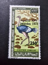 TIMBRE MAURITANIE FAUNE OISEAUX AUTRUCHE PA N°131 NEUF ** LUXE MNH 1973
