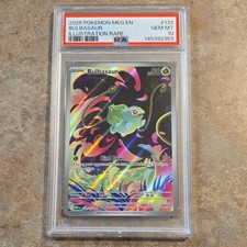 Pokémon Bulbasaur 133/132 Me01 Mega Evolution Illustration Rare Holo PSA 10