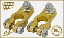 Ampper Brass Battery Terminal Connectors, Top Post Cable Ends for Car Marine RV