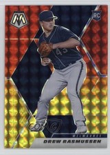 2021 Mosaic Rookie Choice Fusion Red & Yellow Prizm 7/64 Drew Rasmussen 1pf0