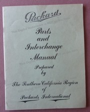 Orig Packard Parts Interchange Manual By Packards Intl Ca 4th Issue 1928-1958
