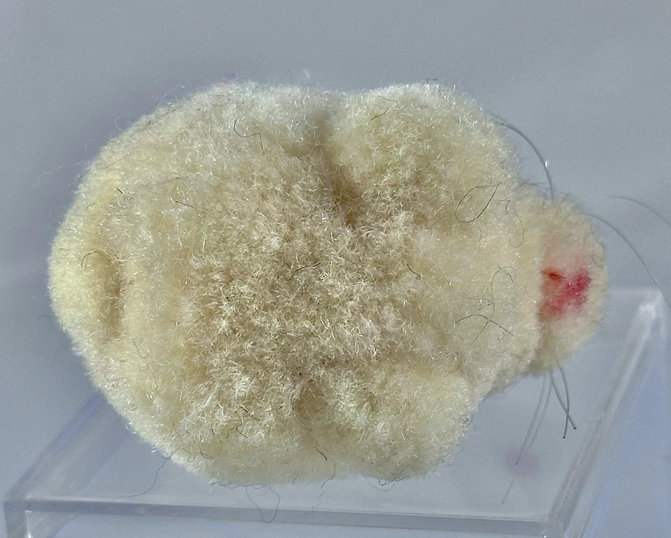 Steiff Mini Wool Albino White Bunny Rabbit Pom Pom 4cm Smallest Size Rare - Image 4 of 4