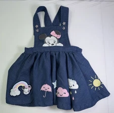 Disney Baby by Disney Store 18/24M Minnie Mouse Embroidered Appliqué Jumper 