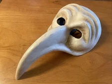 Vintage Venetian Long Nose Casanova Plague Carnival Mask Decorative