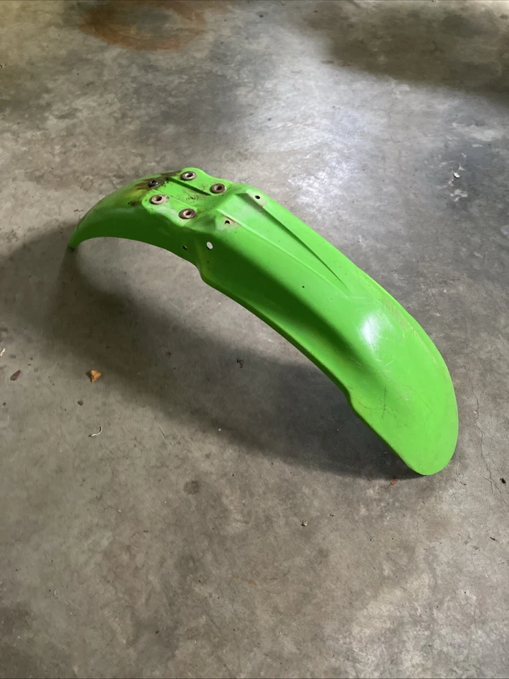 Guardabarros delantero Kawasaki KX125 KX250 Acerbis verde 1993-2006 KDX220 KX500 KDX200 Foto 3 de 4