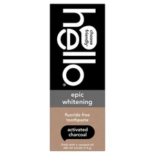 Hello Epic Whitening Charcoal Fluoride Free Toothpaste, Activated Char
