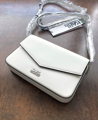 KARL LAGERFELD Umhängetasche K/STONE WALLET ON CHAIN weiß 22WW3206