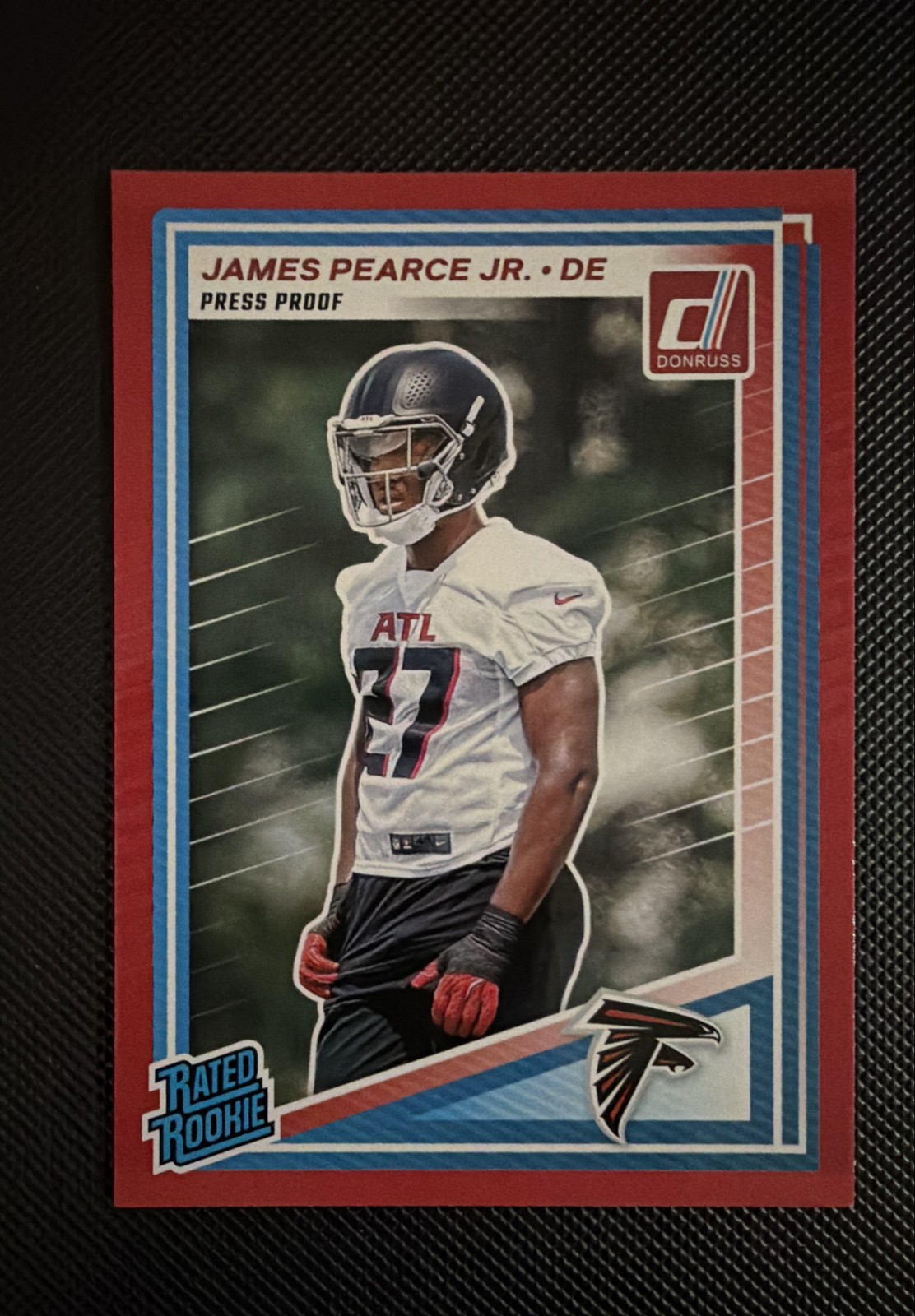 2025 Panini Donruss - Rated Rookie James Pearce Jr. #363 Press Proof Red (RC)
