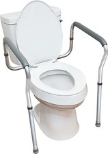 Carex Toilet Safety Rails, Adjustable and Detachable Toilet Safety Frame with...