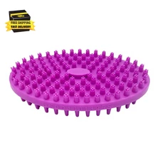 Double Sided Dog Bath Brush, Pet Grooming Tool with Long and Plum Blossom Teeth,
