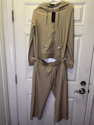 bcbg max azria Warm Up Suit  Beige Size L New With Tags