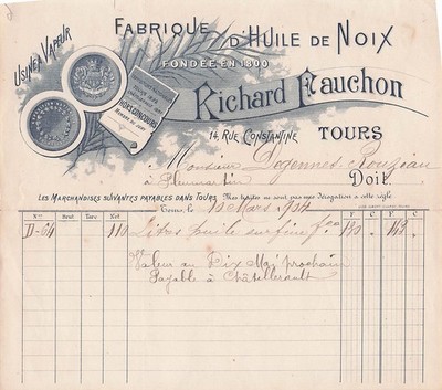 37 TOURS oiler RICHARD AUCHON 1907 oil