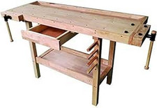 4894510 Banco Lavoro in Legno, Marrone