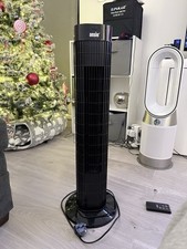 ANSIO 30-inch black Tower Fan With Timer Function 3 Speed Oscillating fan