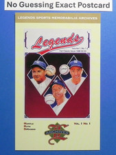 MANTLE - RUTH - DiMAGGIO 2001 Legends Postcard H1 LSM 03/01 _ Exact (1GA)