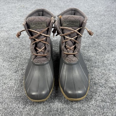 Sperry Top Sider Women s Saltwater Duck Boots Brown Blue Size 6.5 M