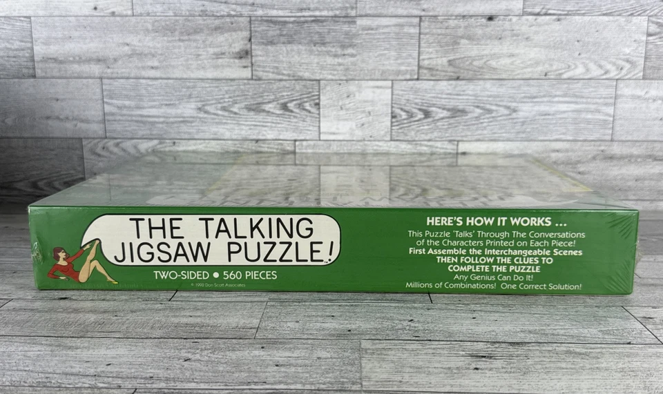 Vintage 1991 The Talking Jigsaw Puzzle The Fitness Center Buffalo Games NEW READ - Image 3 of 4