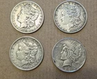 Silver Dollar Morgan Peace Lot Of 4