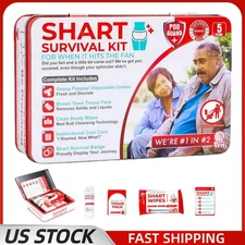 Funny Shart Survival Kit Poop Prank Gift Set w/ Wipes&Underwear Christmas Gift
