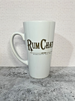 Rum Chata 14 oz 6'' Tall Coffee Mug Cup Horchata Con Ron White Gold