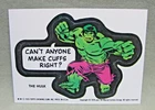 1976 THE HULK STICKER Topps vintage Marvel Super Heroes comic book hero card