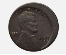 1955 VDB Lincoln Penny Cent Off Centre Error Rare & Sought After Fantasy Coin