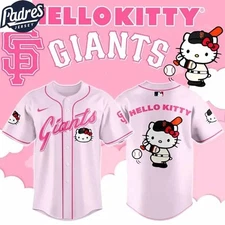 Yc San Francisco Giant X Hello Kitty Game 2025 Baseball Jersey For Fans