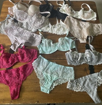Simone Perele Lot Lingerie Sets Bra Underwear Panties 34D Luxury Lace 15 Pieces