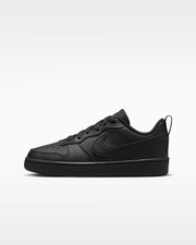 NIKE Court Borough Low Recraft US Shoes Big Kids 7Y Black Boys School Sneakers