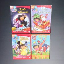 VINTAGE 2004 NICK JR DORA THE EXPLORER HALLOWEEN-FAIRYTALE-CHRISTMAS+FIESTA DVDs