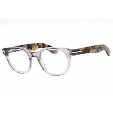 Tom Ford Men's Eyeglasses Grey/Other Acetate Round Full Rim Frame FT5807-B 020