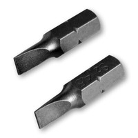 "2 Bit Schlitz 5,5Mm Laenge 25Mm Schaft 1/4\" Zoll Schraubendreher Bits Ls"